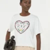 T-shirt in cotone con stampa grafica, bianca