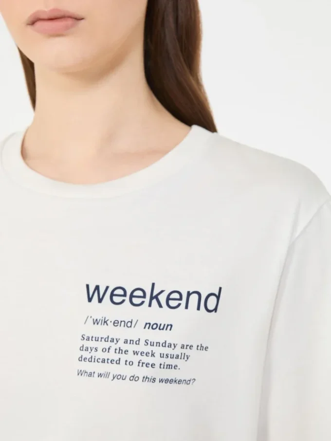 T-shirt in cotone con stampa grafica, bianca T-shirt in cotone con stampa grafica, bianca