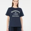 T-shirt in cotone con stampa grafica, blu navy
