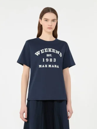 T-shirt in cotone con stampa grafica, blu navy
