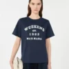T-shirt in cotone con stampa grafica, blu navy