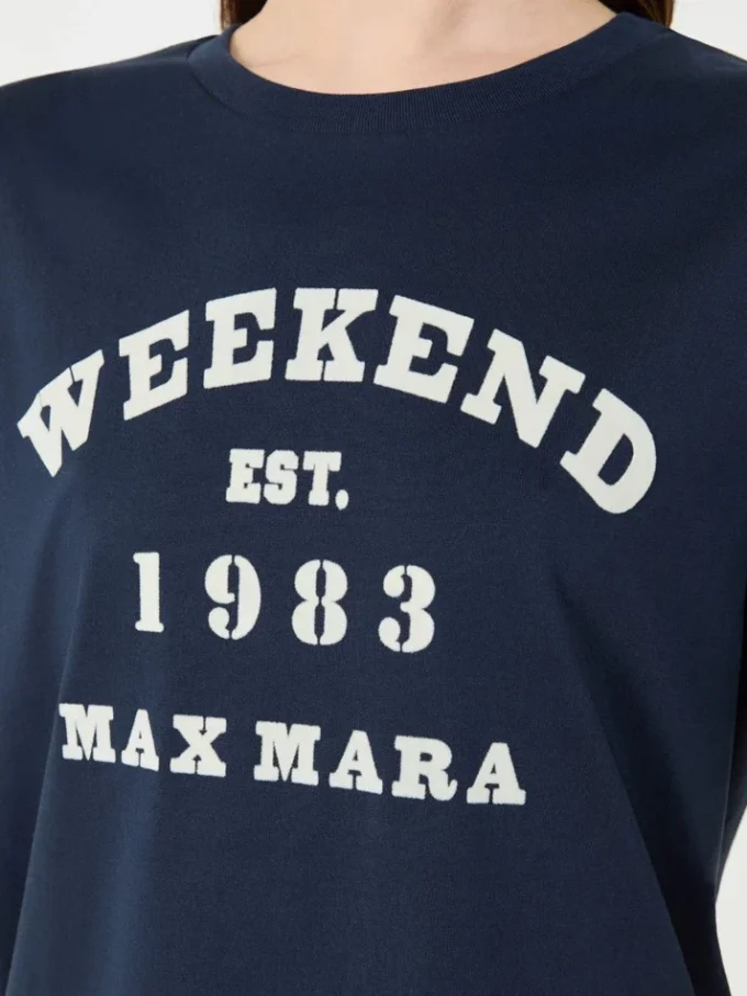 T-shirt in cotone con stampa grafica, blu navy