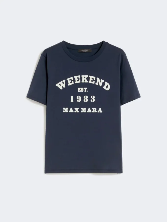 T-shirt in cotone con stampa grafica, blu navy
