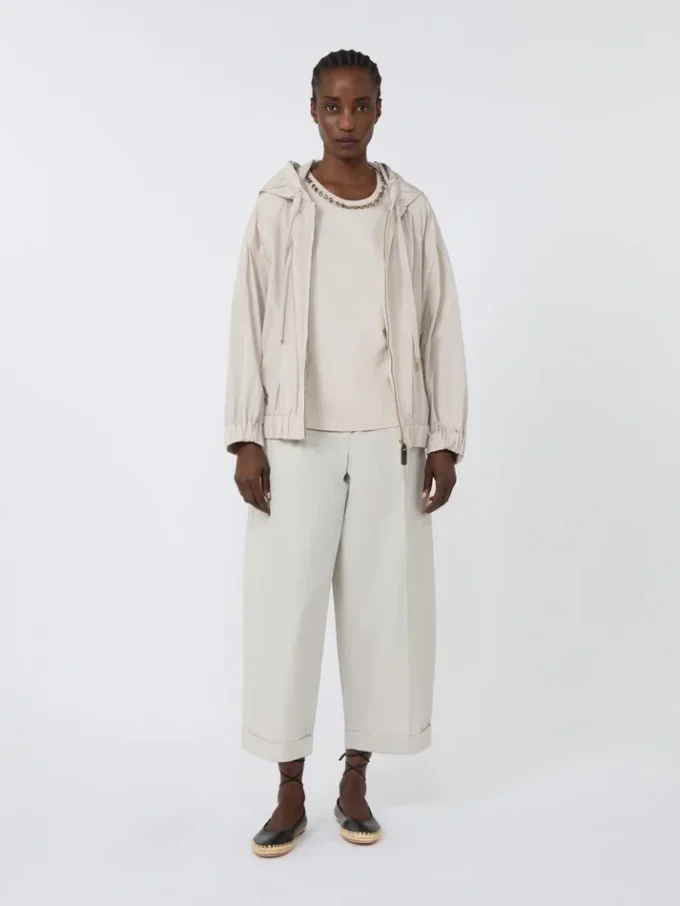 T-shirt in cotone e modal, beige T-shirt in cotone e modal, beige