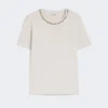 T-shirt in cotone e modal, beige T-shirt in cotone e modal, beige