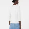 T-shirt in cotone elasticizzato, bianca T-shirt in cotone elasticizzato, bianca