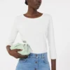 T-shirt in cotone elasticizzato, bianca T-shirt in cotone elasticizzato, bianca