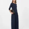 T-shirt in cotone elasticizzato, blu navy T-shirt in cotone elasticizzato, blu navy