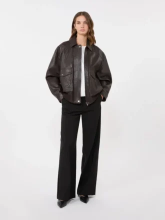 Giacca in pelle, marrone