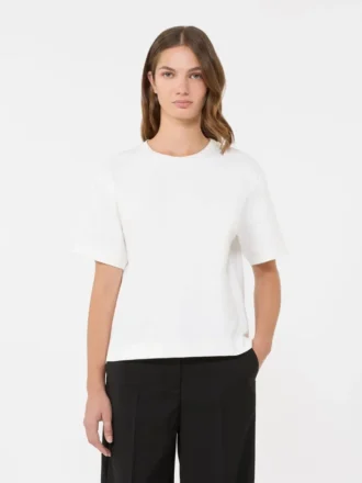 T-shirt in jersey di cotone, bianca T-shirt in jersey di cotone, bianca
