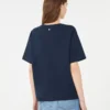 T-shirt in jersey di cotone, blu navy T-shirt in jersey di cotone, blu navy