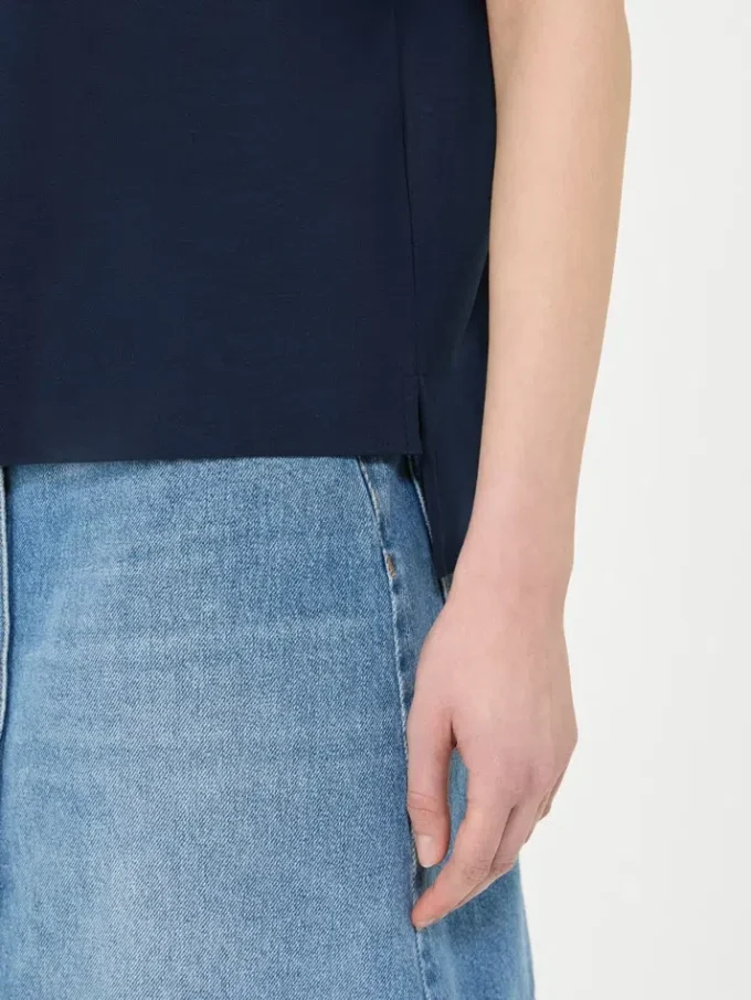 T-shirt in jersey di cotone, blu navy T-shirt in jersey di cotone, blu navy