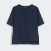 T-shirt in jersey di cotone, blu navy T-shirt in jersey di cotone, blu navy