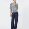T-shirt in jersey di cotone stampato, blu navy T-shirt in jersey di cotone stampato, blu navy