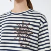 T-shirt in jersey di cotone stampato, blu navy T-shirt in jersey di cotone stampato, blu navy