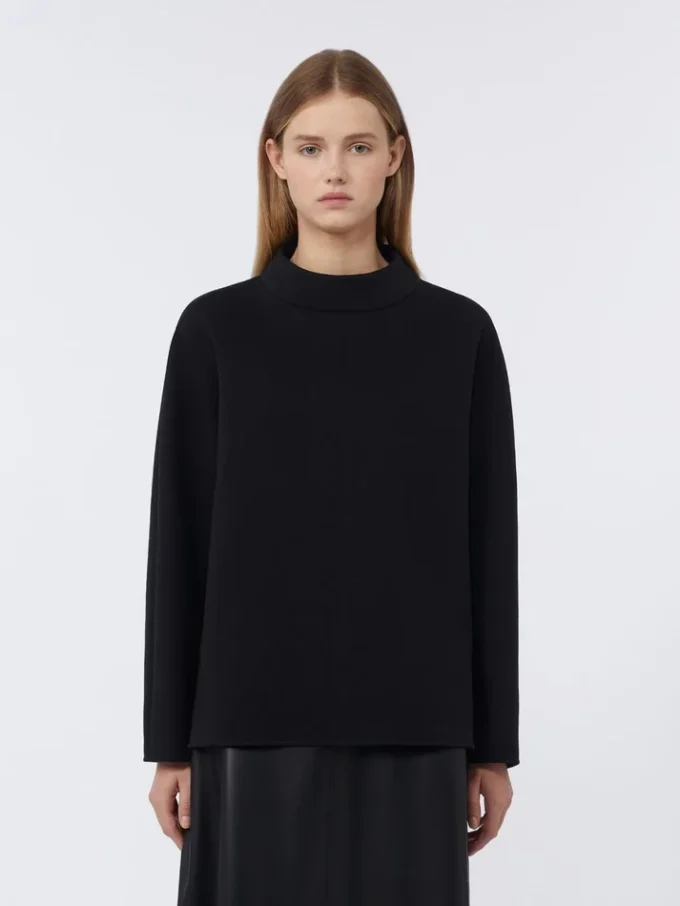 T-shirt in jersey scuba, nero T-shirt in jersey scuba, nero