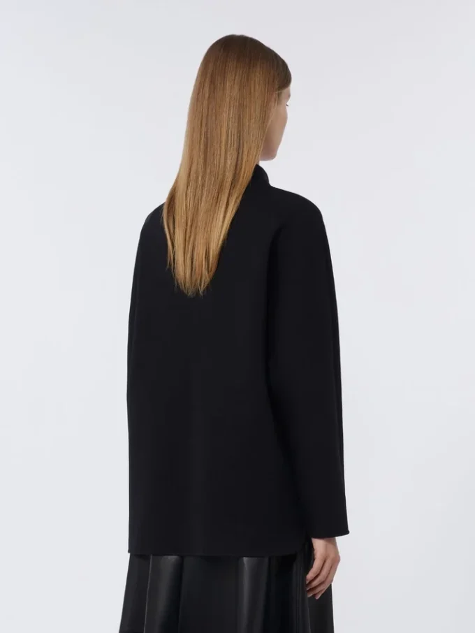 T-shirt in jersey scuba, nero T-shirt in jersey scuba, nero