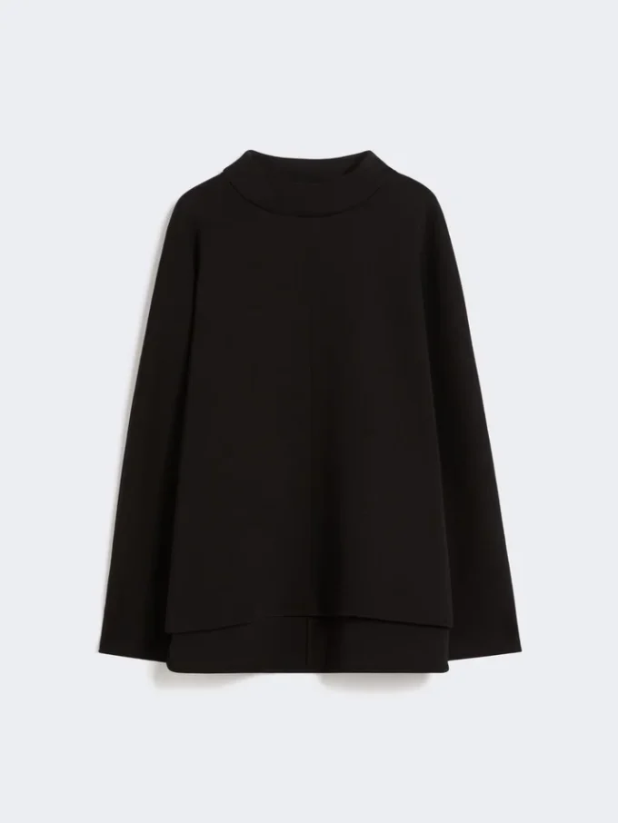 T-shirt in jersey scuba, nero T-shirt in jersey scuba, nero
