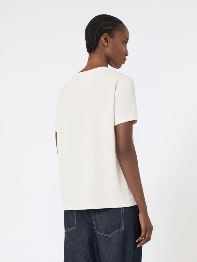 T-shirt in raso, color naturale T-shirt in raso, color naturale