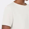 T-shirt in raso, color naturale T-shirt in raso, color naturale