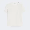 T-shirt in raso, color naturale T-shirt in raso, color naturale