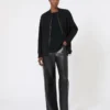 T-shirt in raso, nera