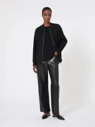 T-shirt in raso, nera T-shirt in raso, nera