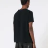 T-shirt in raso, nera