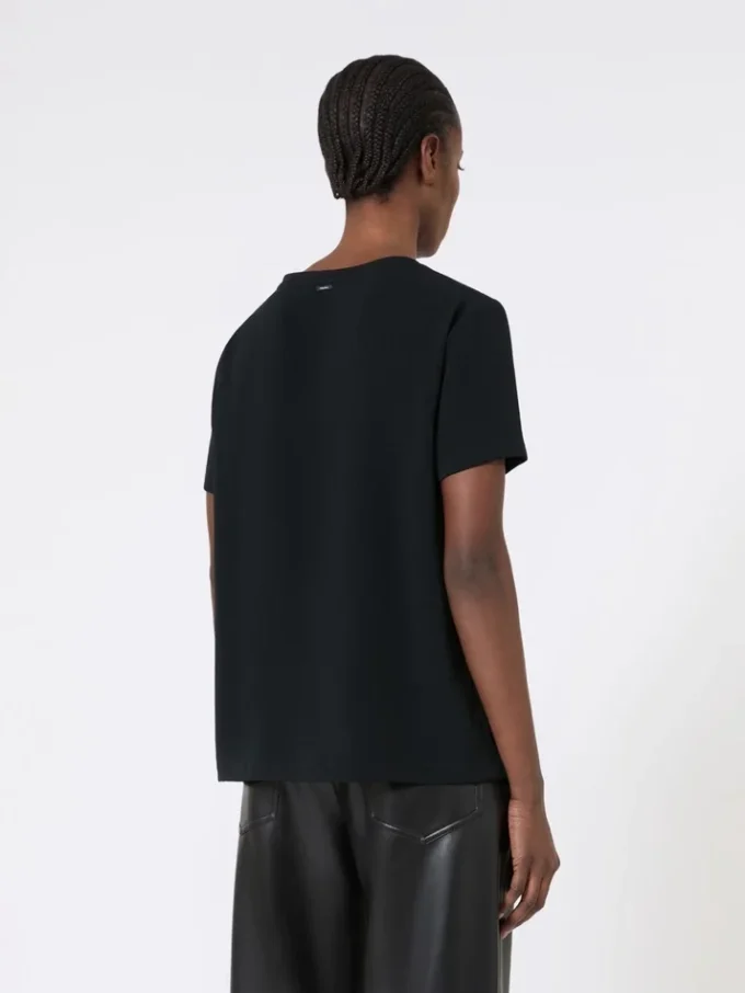 T-shirt in raso, nera