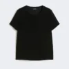 T-shirt in raso, nera