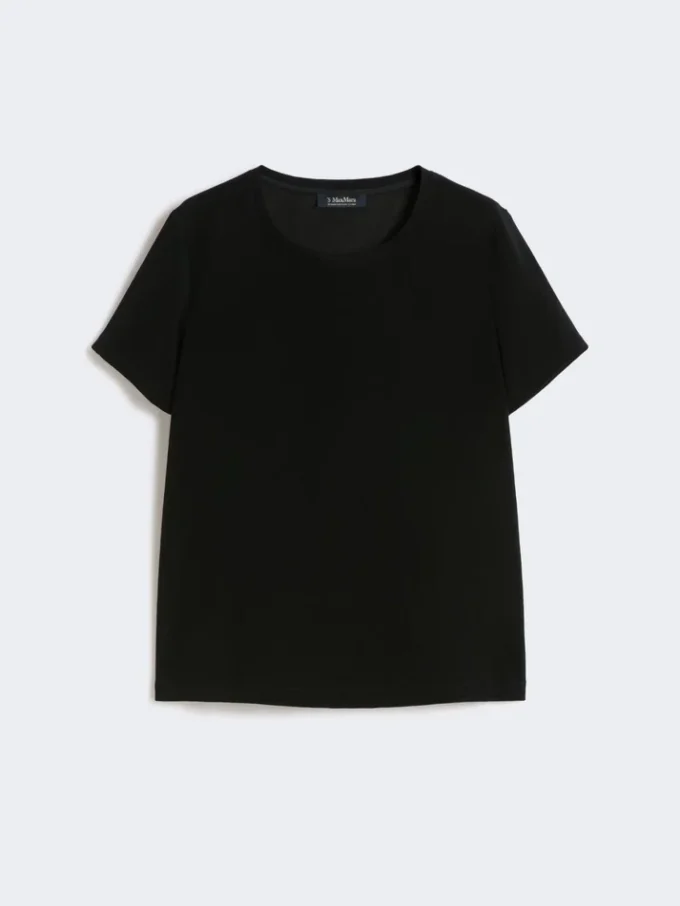 T-shirt in raso, nera