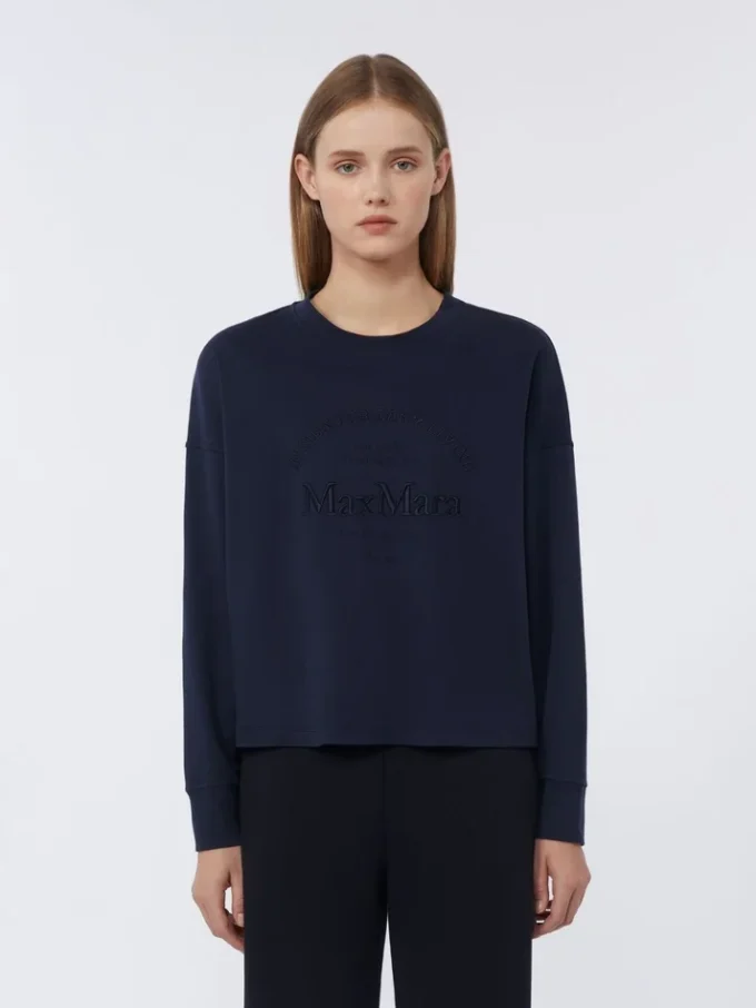 T-shirt oversize in jersey, blu oltremare T-shirt oversize in jersey, blu oltremare