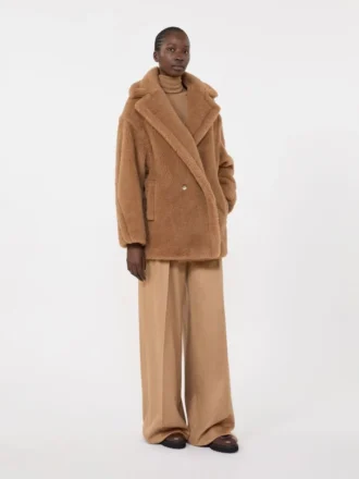 Teddy Bear Icon Coat, color cammello