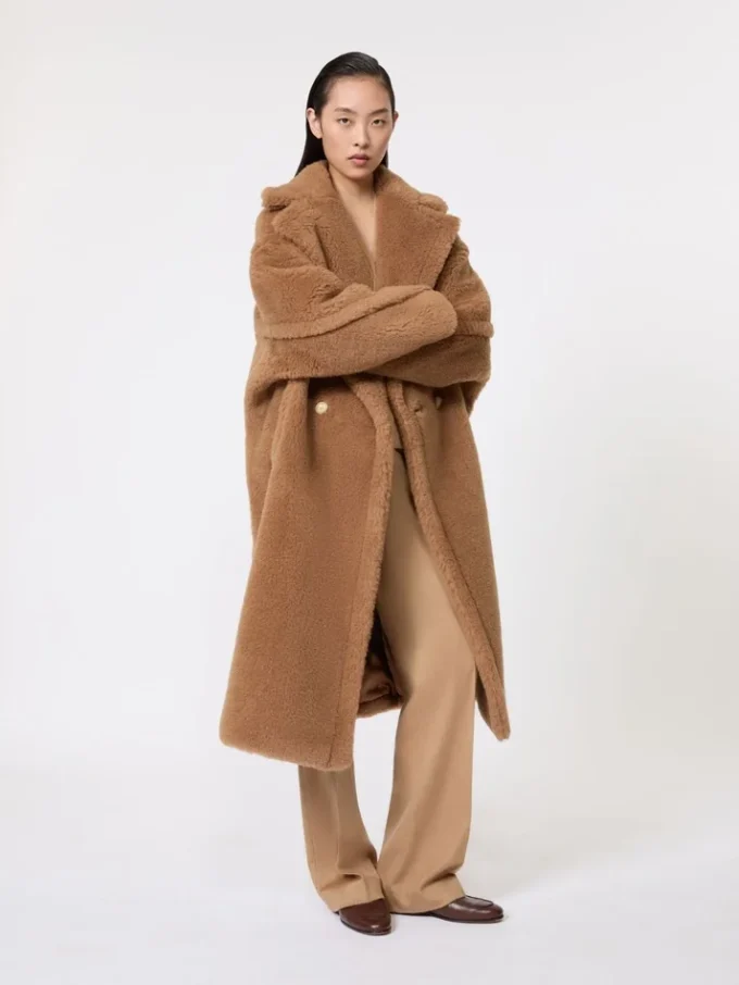 Teddy Bear Icon Coat, color cammello