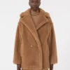 Teddy Bear Icon Coat, color cammello