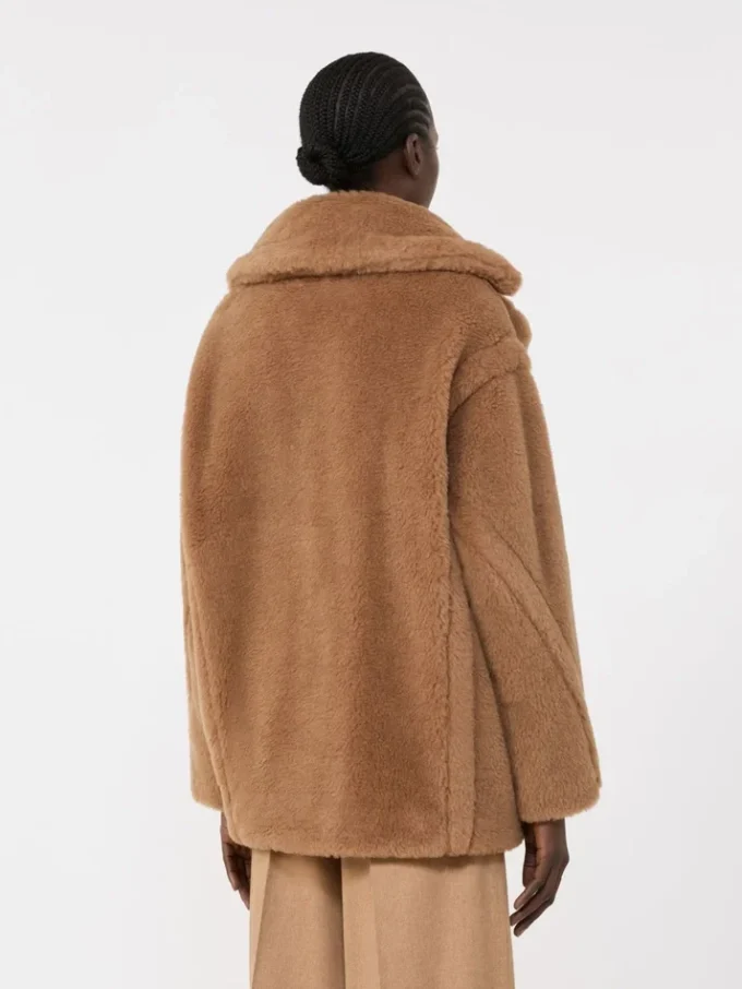 Teddy Bear Icon Coat, color cammello