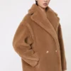 Teddy Bear Icon Coat, color cammello