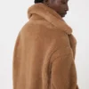 Teddy Bear Icon Coat, color cammello
