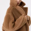 Teddy Bear Icon Coat, color cammello