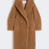 Teddy Bear Icon Coat, color cammello