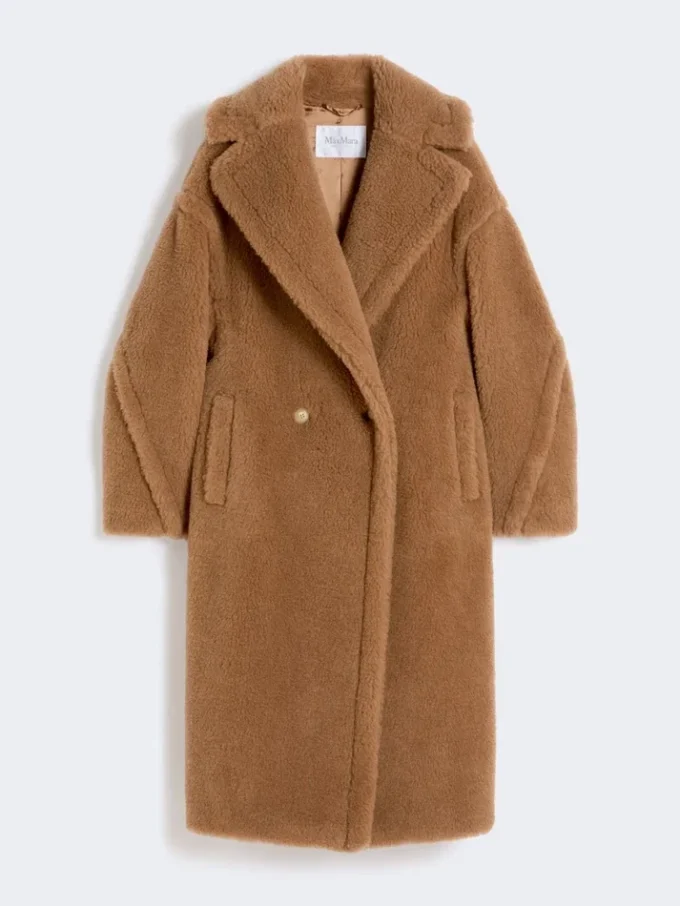 Teddy Bear Icon Coat, color cammello