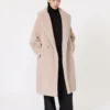Teddy Bear Icon Coat in alpaca e lana, beige