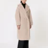 Teddy Bear Icon Coat in alpaca e lana, beige