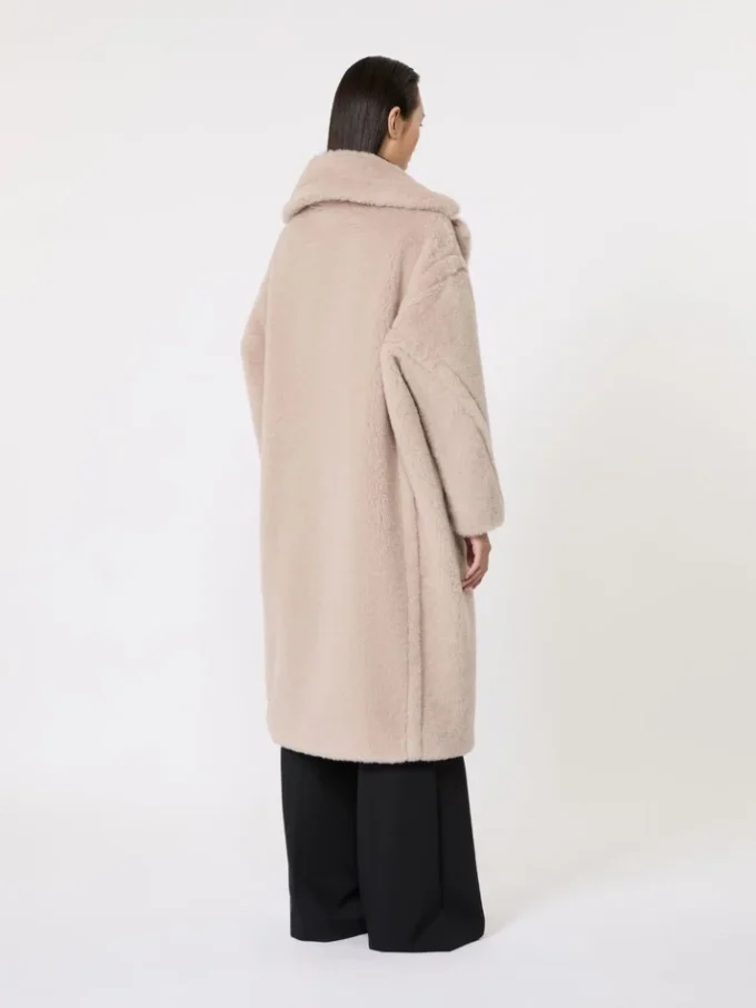 Teddy Bear Icon Coat in alpaca e lana, beige