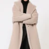 Teddy Bear Icon Coat in alpaca e lana, beige