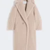 Teddy Bear Icon Coat in alpaca e lana, beige