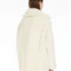 Teddy Bear Icon Coat in alpaca e lana, bianco