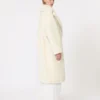 Teddy Bear Icon Coat in alpaca e lana, bianco