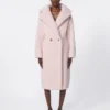 Teddy Bear Icon Coat in alpaca e lana, rosa