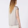 Top femminile in raso, color nude